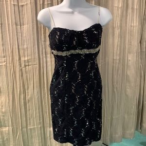 Juniors black silver sequin Dress size 1 and 3
